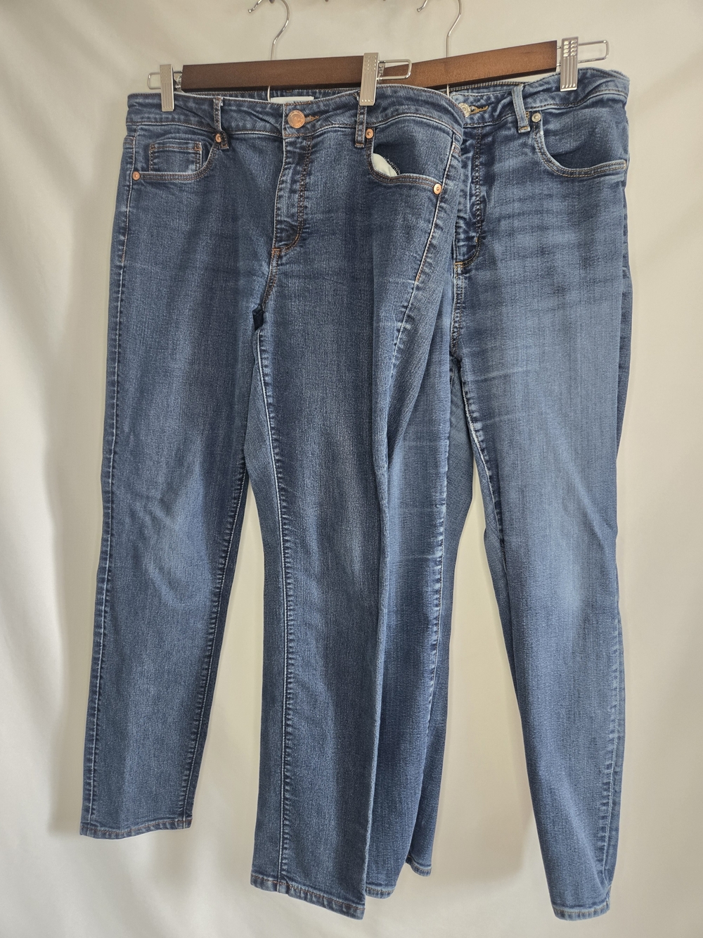 LOFT Skinny Jeans in Mid Blue Wash Set Of 2 Size 30/10
